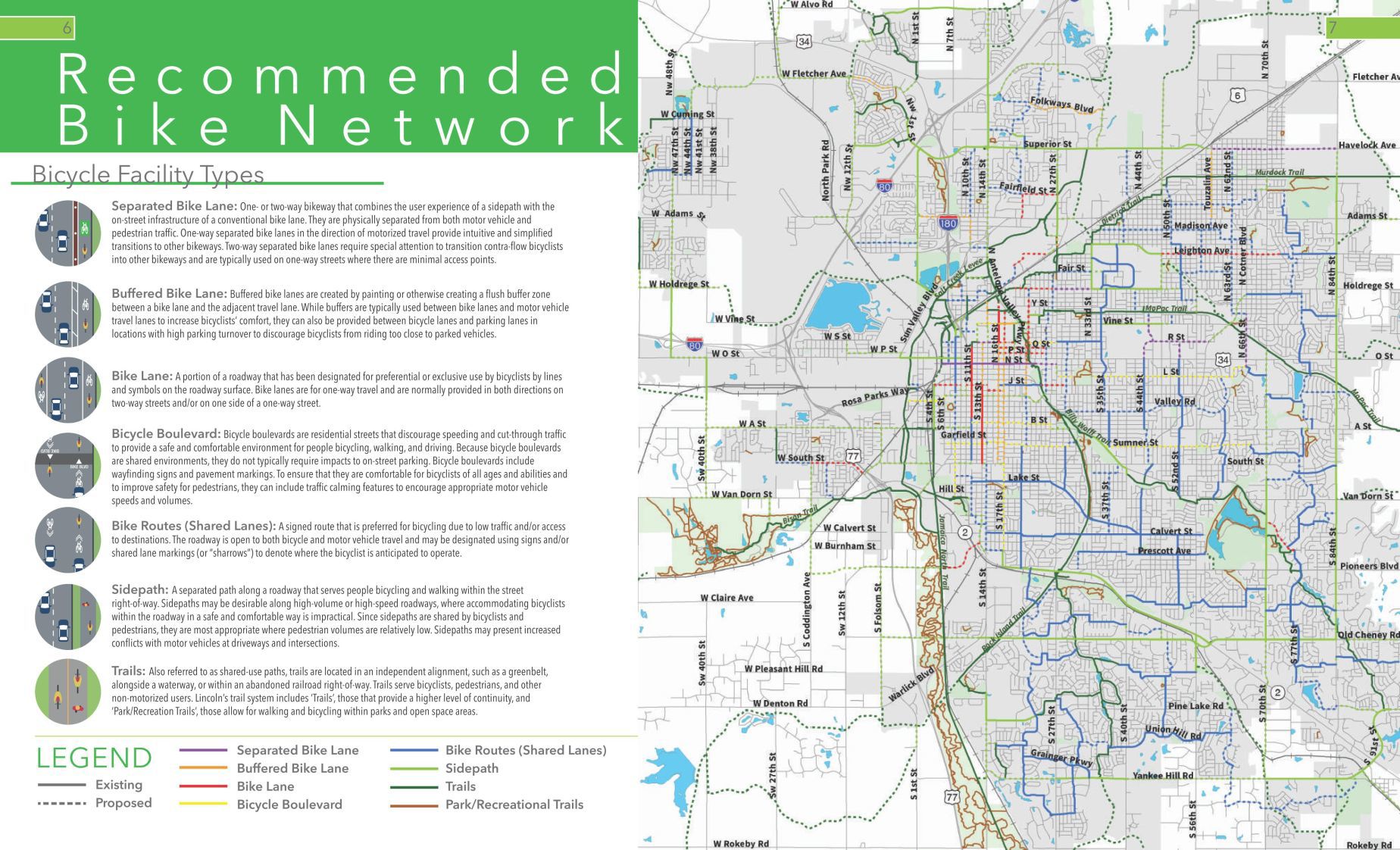 Bike plan: Recommended bike network